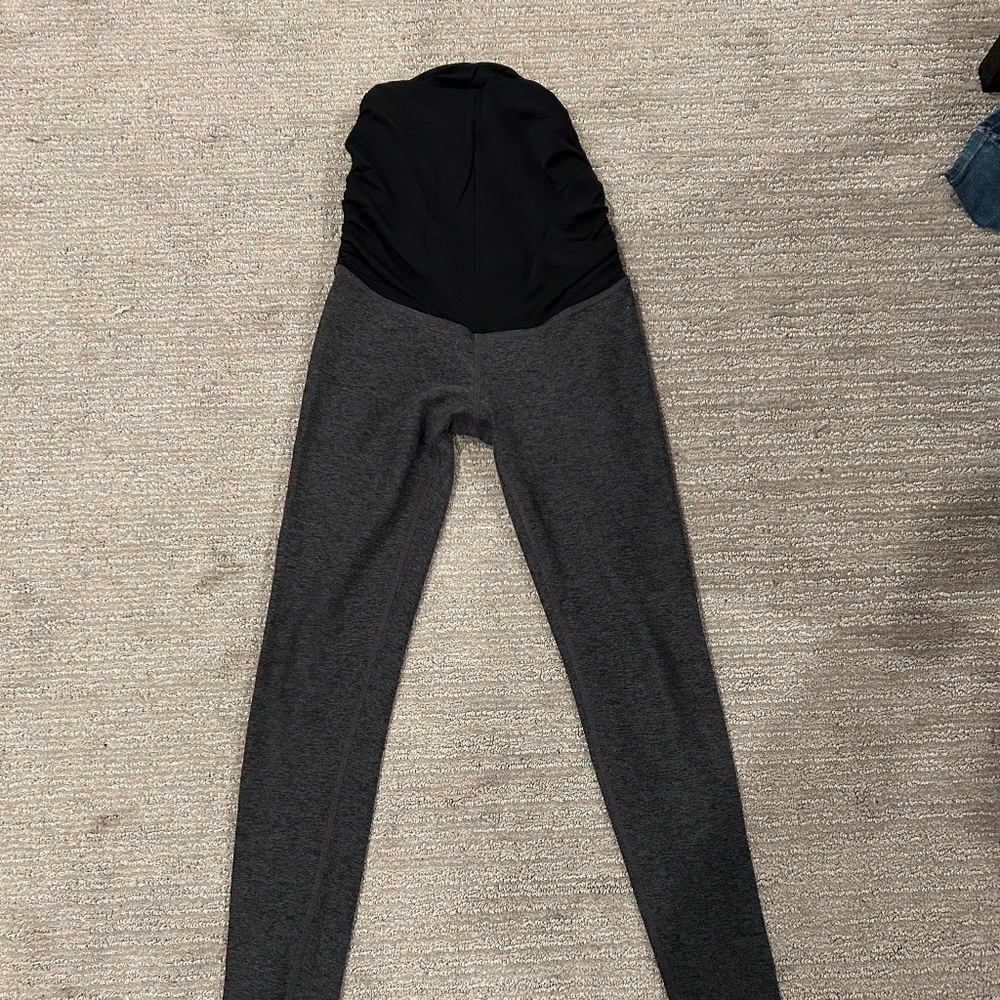 Maternity Spacedye Legging - black heather